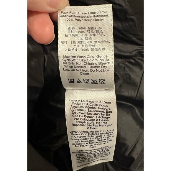 Women’s DKNY Heavy Puffer Parka Long Coat Jacket Black XL EUC! - Picture 15 of 15